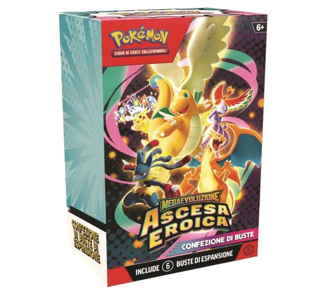 Scambia & Gioca Giallo - Pokémon Megaevoluzione Ascesa Eroica Confezione Buste di Espansione (6 Buste) ITA
